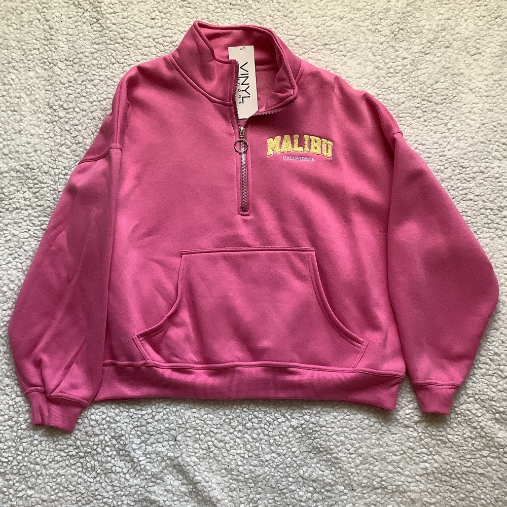 Malibu half zip sweater Nwt